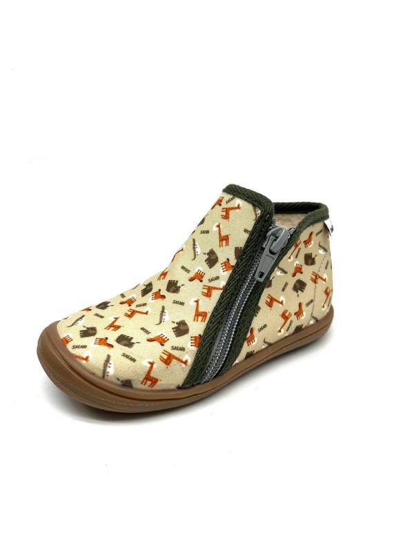 Chausson Bellamy Titi Garçon | Motifs savane | Marina & Paloma