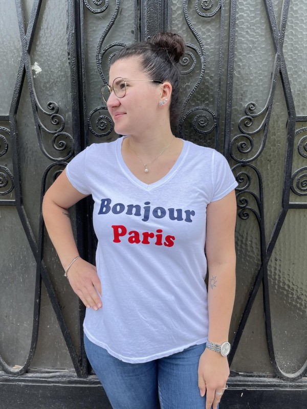 Tee-Shirt Bonjour Paris |Boutique Marina
