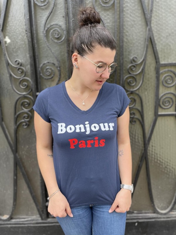 Tee-Shirt Bonjour Paris |Boutique Marina