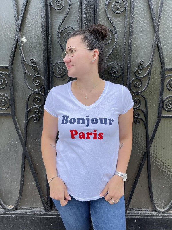 Tee-Shirt Bonjour Paris |Boutique Marina