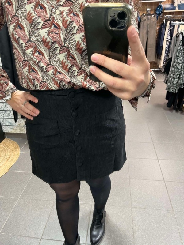 Jupe Velour Maelle Grande Taille | Boutique Marina