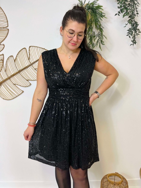 Robe Fête Sequin Maelle Grande Taille | Boutique Marina