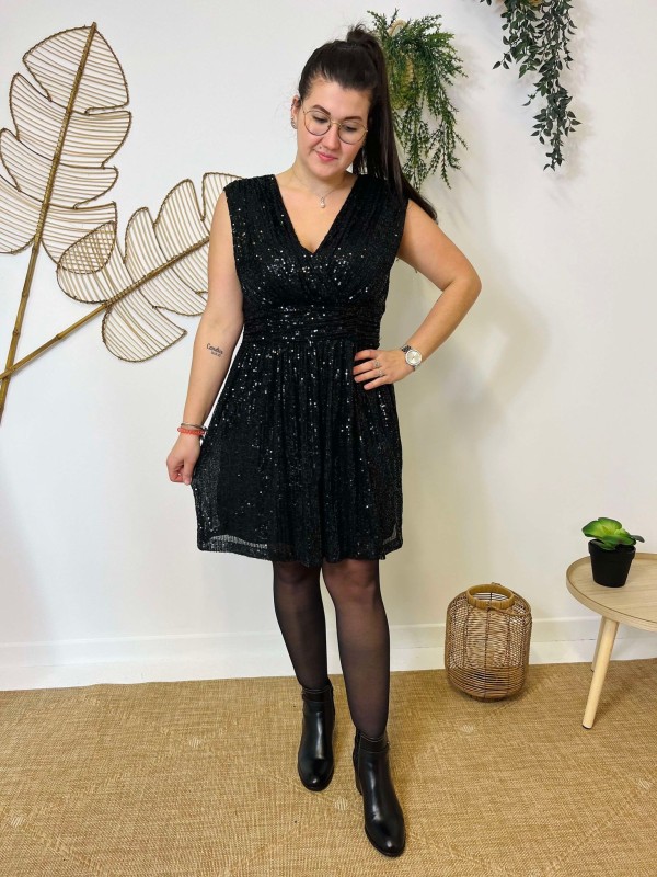 Robe Fête Sequin Maelle Grande Taille | Boutique Marina