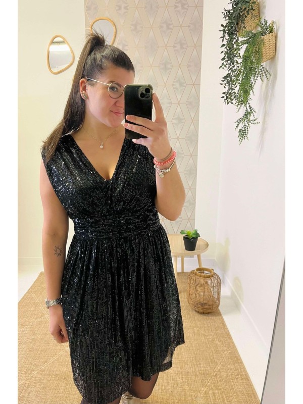 Robe Fête Sequin Maelle Grande Taille | Boutique Marina