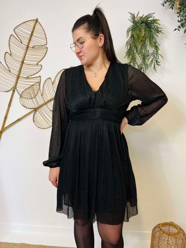 Une robe noir à sequins pour les fêtes | Boutique Marina