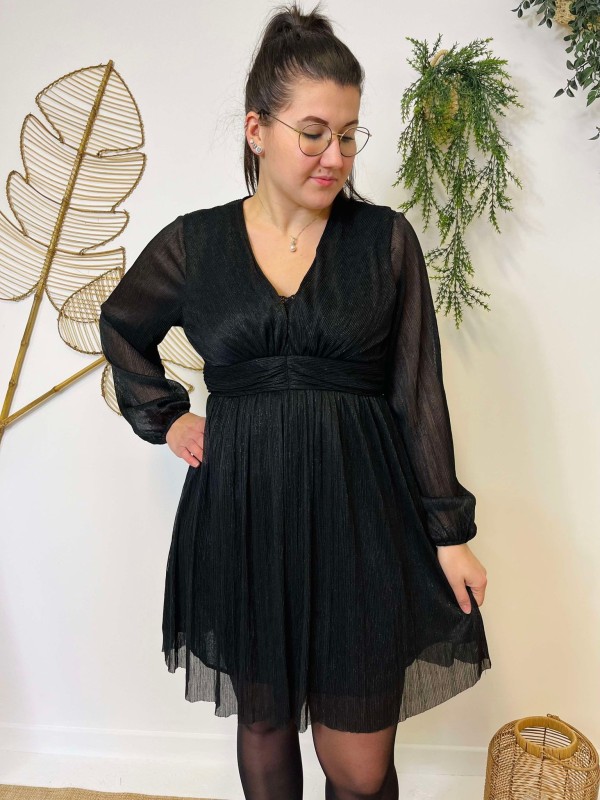 Une robe noir à sequins pour les fêtes | Boutique Marina