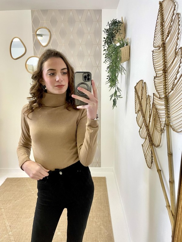 Pull Basic Col Roulé | Boutique Marina