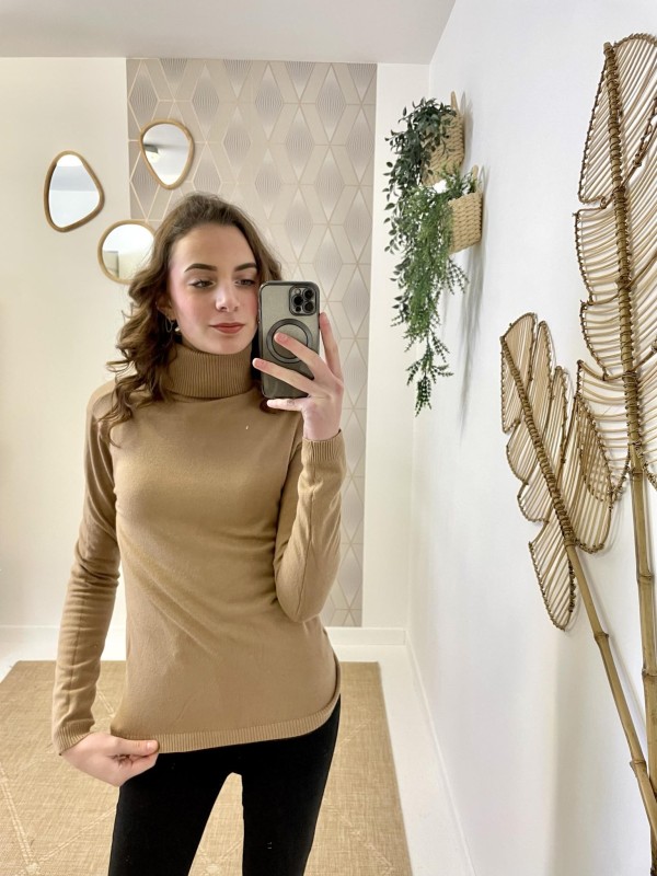 Pull Basic Col Roulé | Boutique Marina