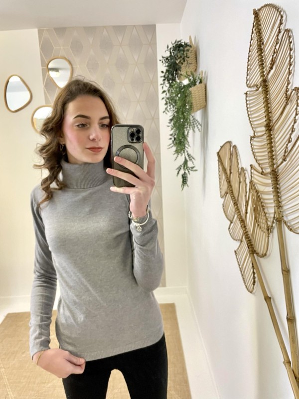 Pull Basic Col Roulé | Boutique Marina