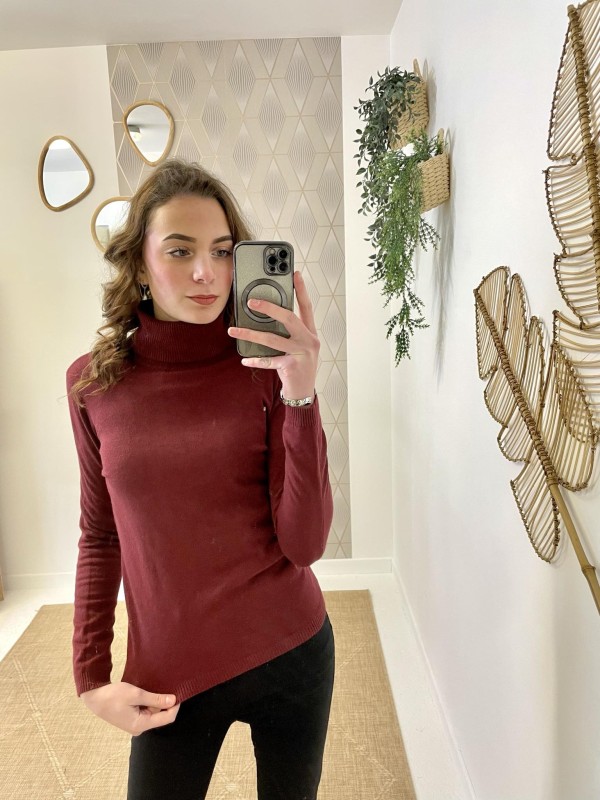 Pull Basic Col Roulé | Boutique Marina