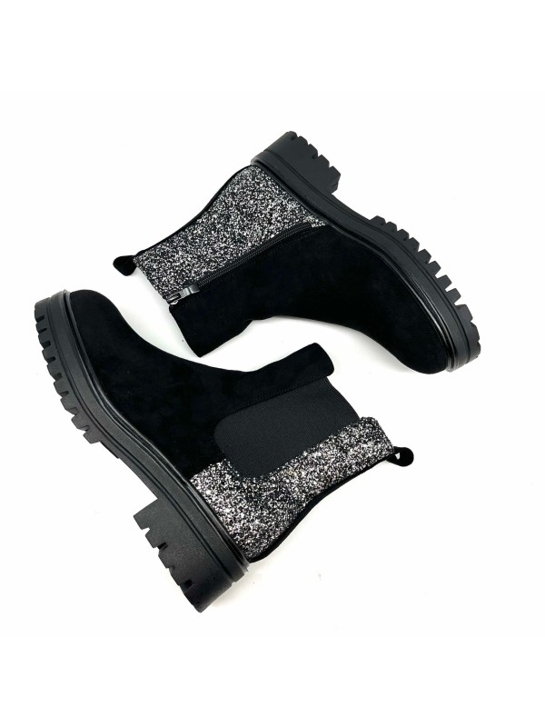Bottine Nubuc  Strass | Boutique Marina