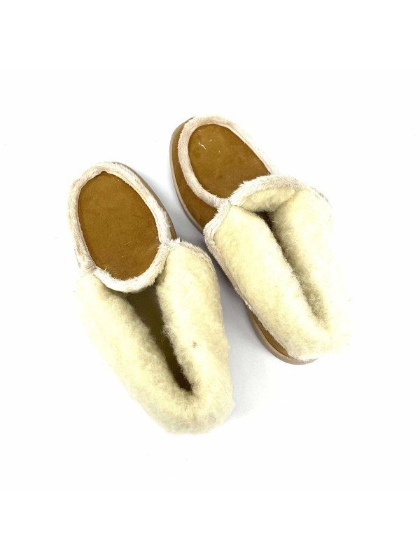 Chausson Fargeot Fourré Dornella Cocooning Camel | Marina & Paloma