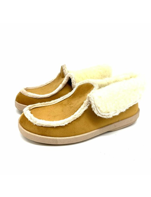 Chausson Fargeot Fourré Dornella Cocooning Camel | Marina & Paloma