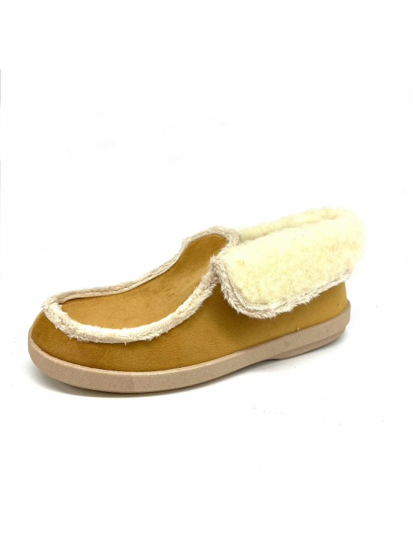 Chausson Fargeot Fourré Dornella Cocooning Camel | Marina & Paloma