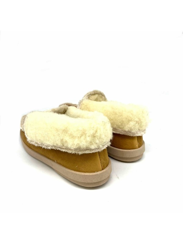 Chausson Fargeot Fourré Dornella Cocooning Camel | Marina & Paloma