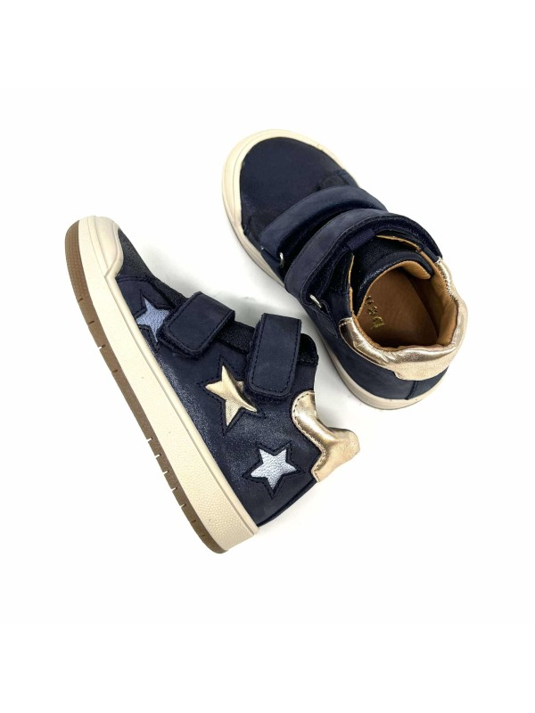 Chaussure Scratch Bellamy Nodio Fille Bleu Marine | Fun & Confort | Marina & Paloma
