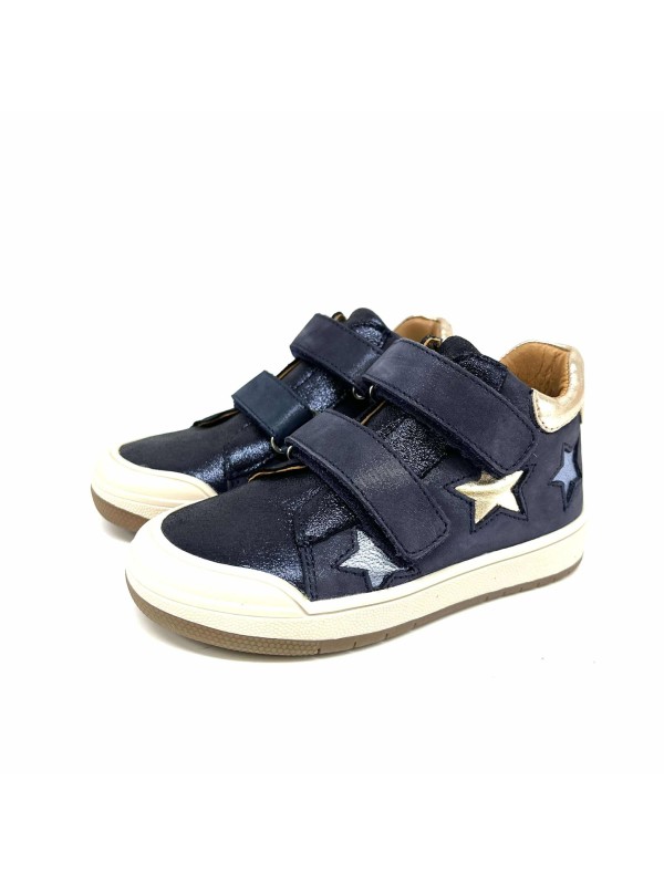 Chaussure Scratch Bellamy Nodio Fille Bleu Marine | Fun & Confort | Marina & Paloma