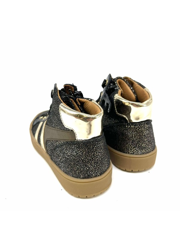 Chaussure Fille Bellamy Joupi Noire Argentée | Glamour & Confort | Marina & Paloma