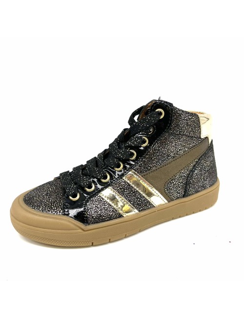 Chaussure Fille Bellamy Joupi Noire Argentée | Glamour & Confort | Marina & Paloma