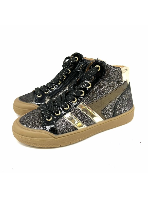 Chaussure Fille Bellamy Joupi Noire Argentée | Glamour & Confort | Marina & Paloma