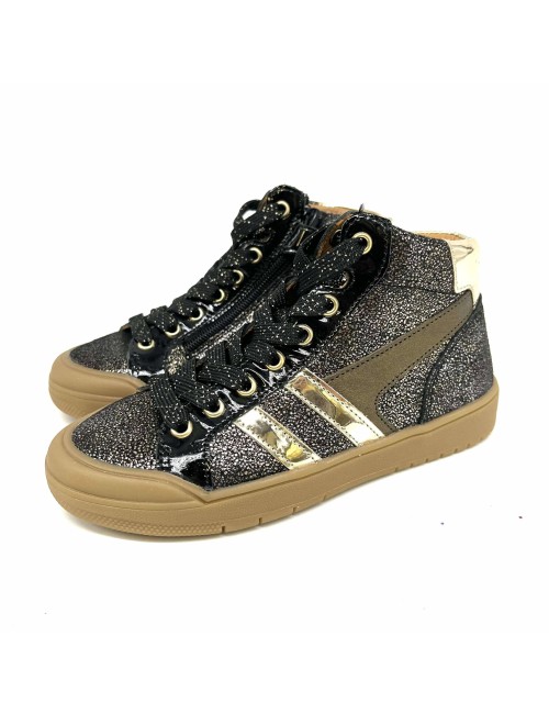 Chaussure Fille Bellamy Joupi Noire Argentée | Glamour & Confort | Marina & Paloma