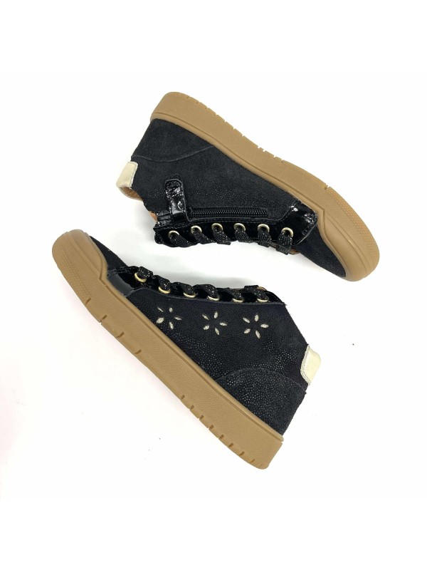 Chaussure Fille Bellamy Julie Noire Fleurie | Confort & Style | Marina & Paloma