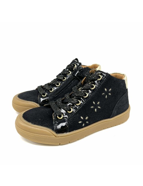 Chaussure Fille Bellamy Julie Noire Fleurie | Confort & Style | Marina & Paloma