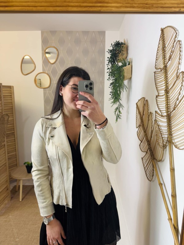 Veste Suedine H et F Effet Brillant Grande Taille |Boutique Marina