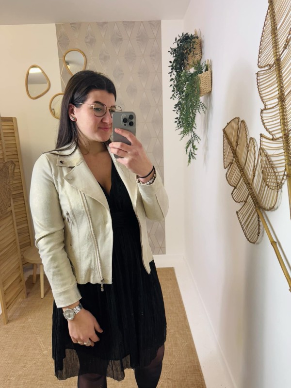 Veste Suedine H et F Effet Brillant Grande Taille |Boutique Marina