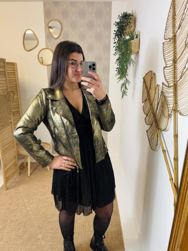 Veste Suedine H et F Effet Brillant Grande Taille |Boutique Marina
