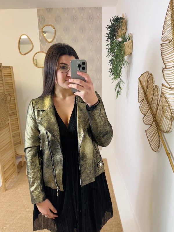 Veste Suedine H et F Effet Brillant Grande Taille |Boutique Marina