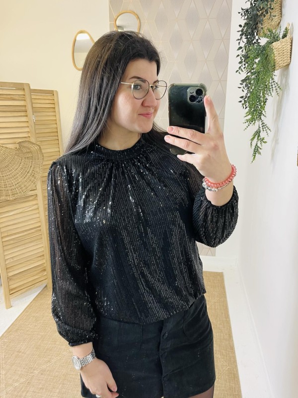 Top Blousant Sequins | Boutique Marina