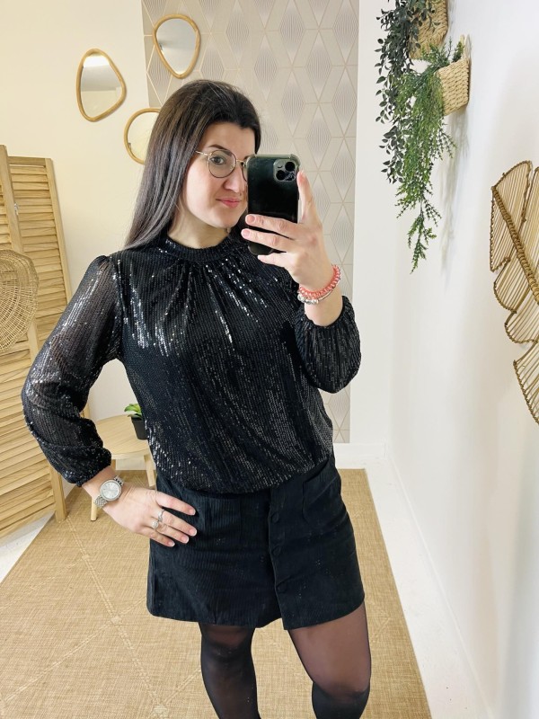 Top Blousant Sequins | Boutique Marina