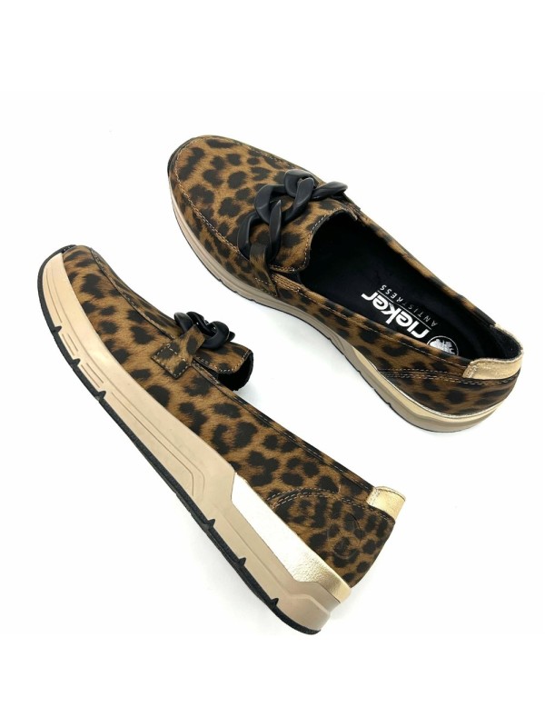 Rieker 58944-90 mocassin léopard femme -50% | Marina & Paloma