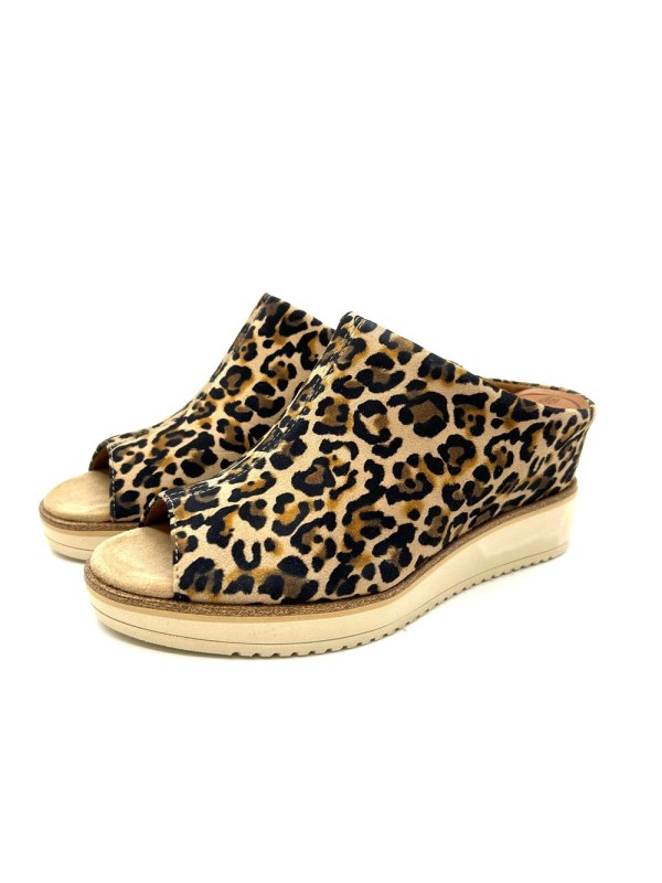 Mule Léopard Tamaris 27200/1 Compensée en promo | Marina & Paloma