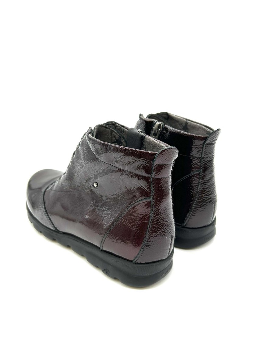Bottine confort Fluchos Susan F0356 vernis bordeaux | Marina & Paloma
