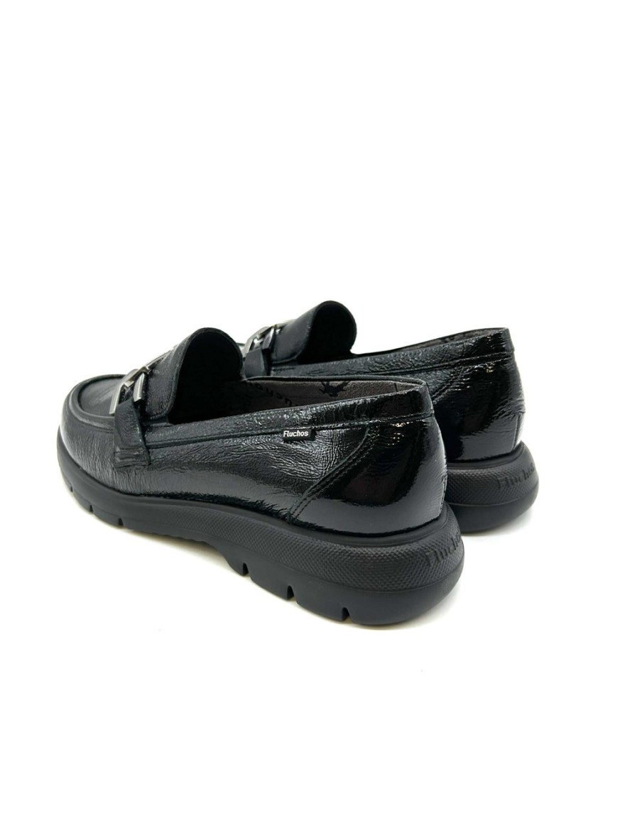 Mocassin Confort Fluchos Gladis F1794 | Marina & Paloma – Vernis noir
