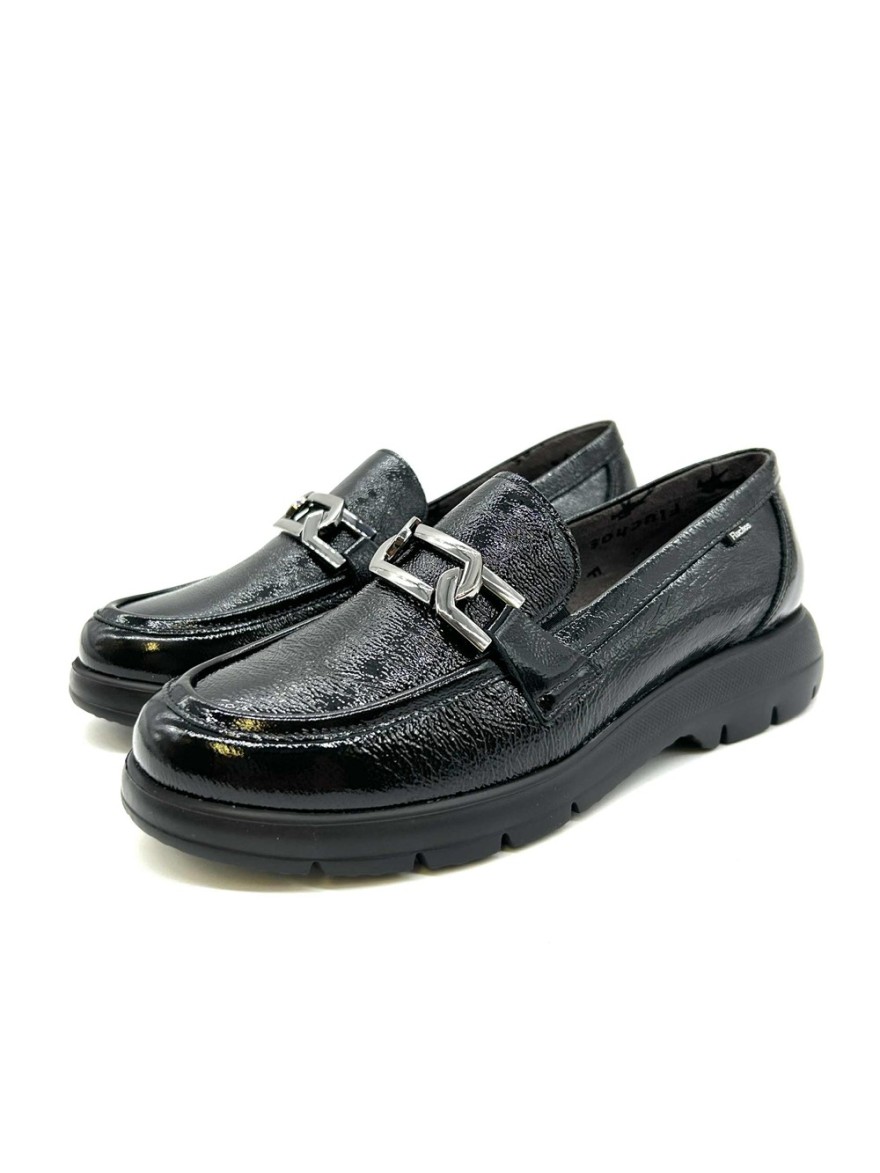 Mocassin Confort Fluchos Gladis F1794 | Marina & Paloma – Vernis noir