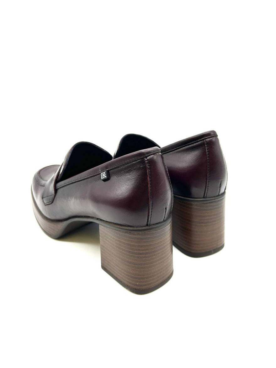 Mocassin plateforme Dorking Cristel D9334 cuir bordeaux | Marina & Paloma