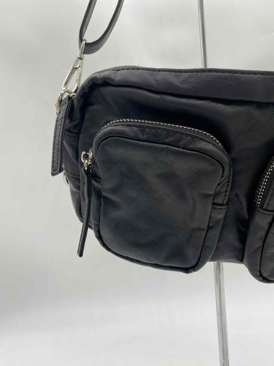 Sac à main noir poches zippées | Marina & Paloma