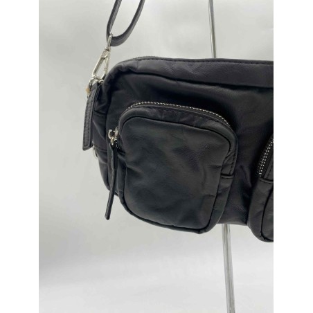Sac à main noir poches zippées | Marina & Paloma