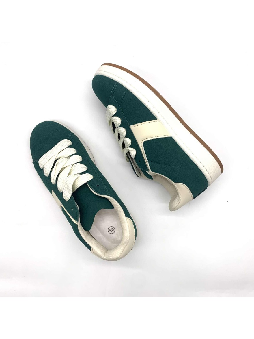 Basket vert sapin et blanche Belluci | Marina & Paloma