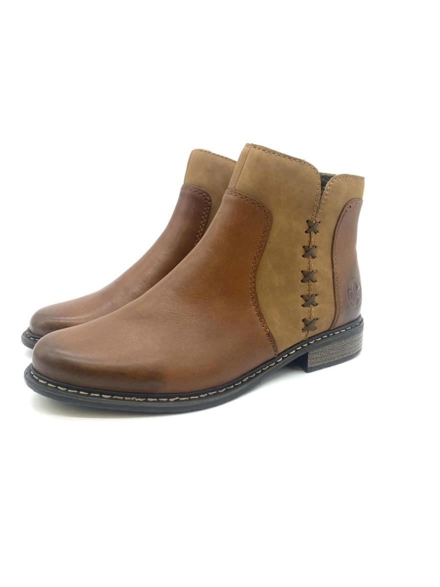 Bottine Rieker Z4951-24 camel cuir | Marina & Paloma