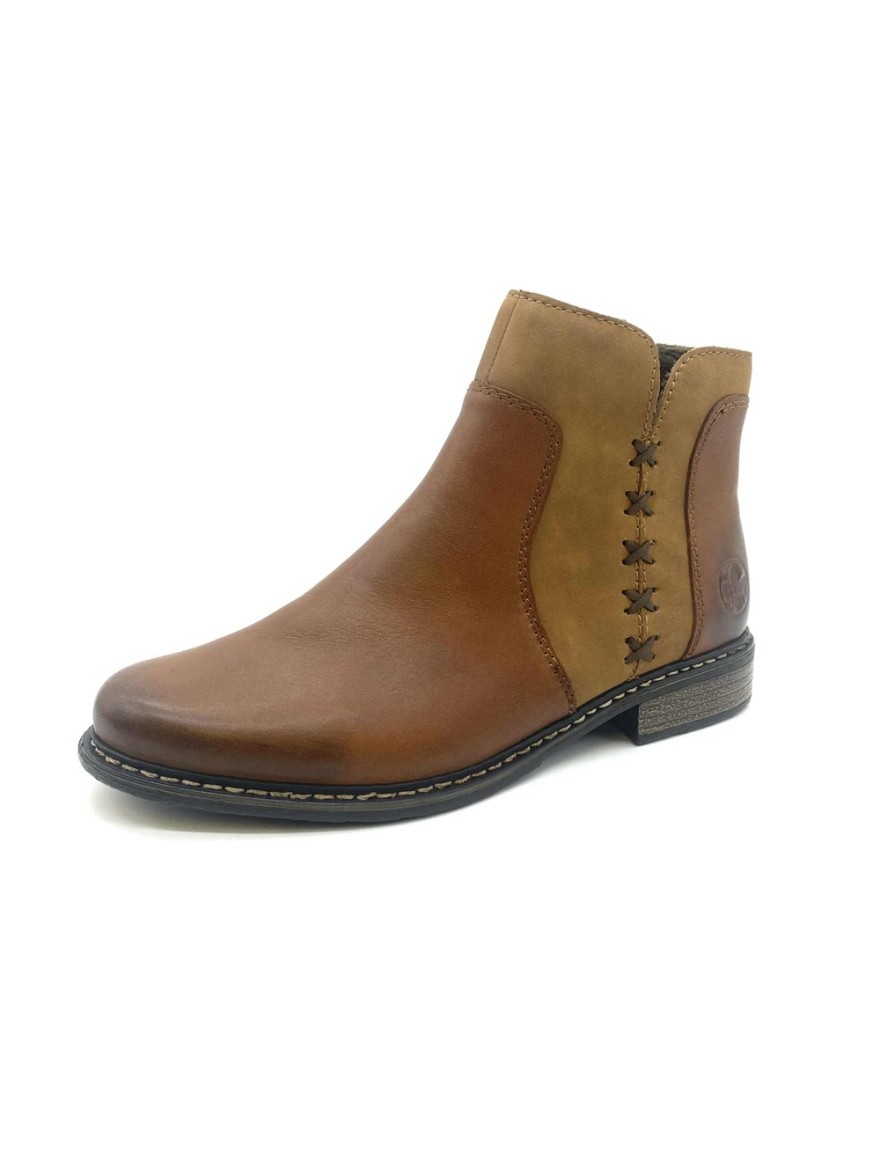 Bottine Rieker Z4951-24 camel cuir | Marina & Paloma
