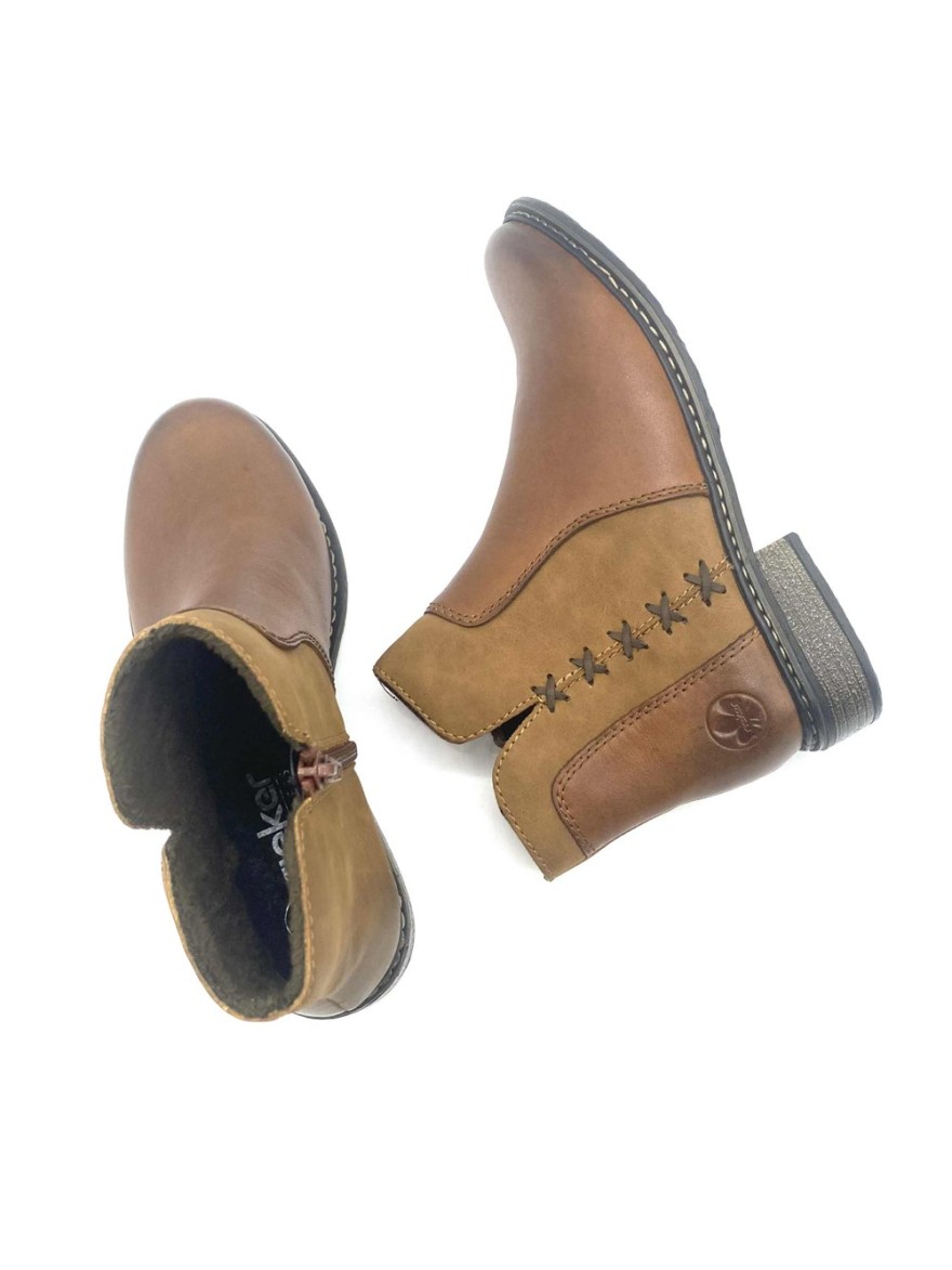 Bottine Rieker Z4951-24 camel cuir | Marina & Paloma