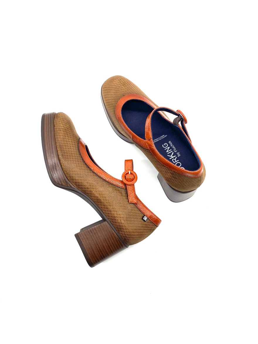 Escarpin plateforme camel Dorking Cristel D9154 | Marina & Paloma