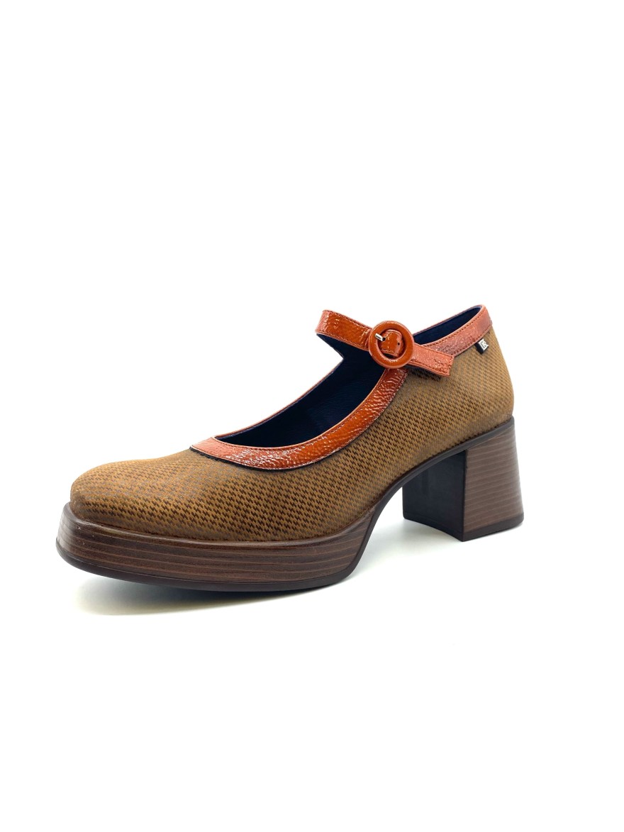 Escarpin plateforme camel Dorking Cristel D9154 | Marina & Paloma