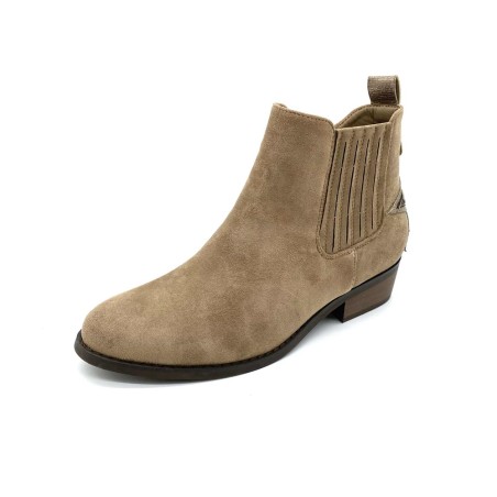 Bottine a talon taupe étoile léopard| Marina & Paloma