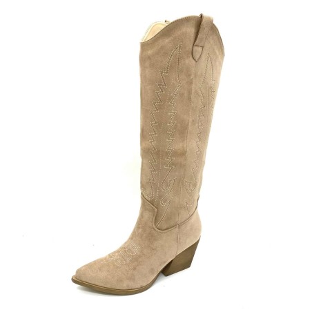 Botte femme Erynn beige Tiag brodée | Marina & Paloma