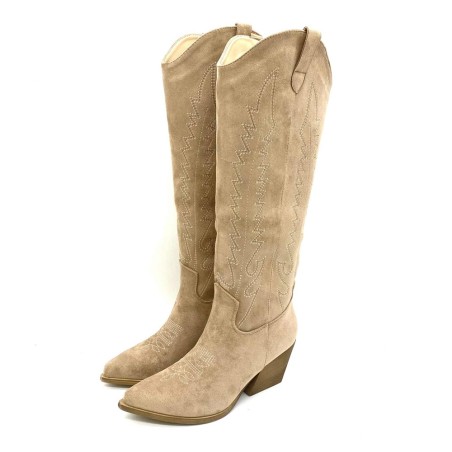 Botte femme Erynn beige Tiag brodée | Marina & Paloma